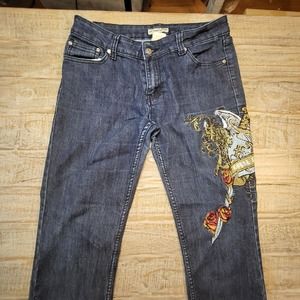 LOYAL LINK Womens Size 12 Stretch Embroidered Straight Leg Y2K Streetwear